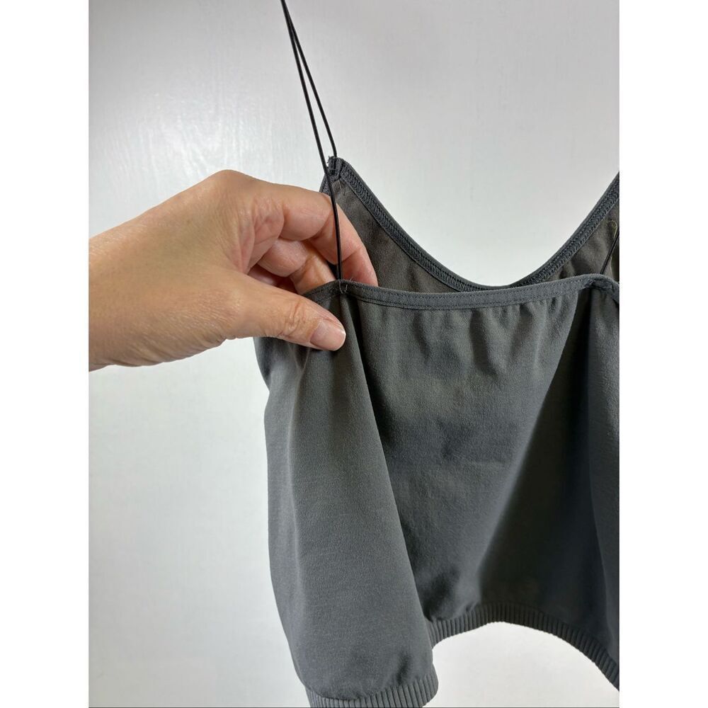 Intimately Free People Gray Cropped Spaghetti Straps Top Size XS/S - Picture 2 of 5